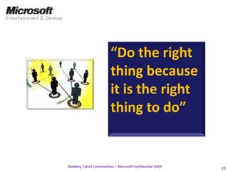 Microsoft Building Talent Communities