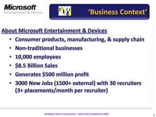 Microsoft Building Talent Communities