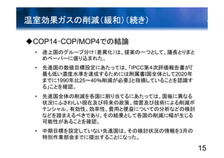 第4回「気候変動対策の次期枠組みに向けて」資料 2/3（小林氏）