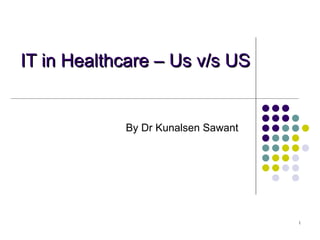 IT in Healthcare – Us v/s US By Dr Kunalsen Sawant 