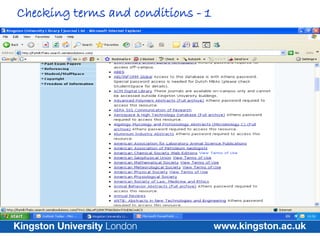 Checking terms and conditions - 1
 