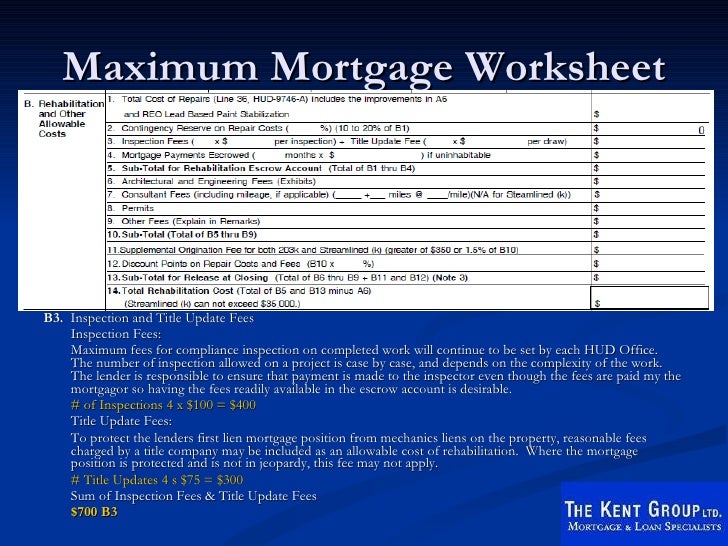 Printables Fha Streamline Worksheet fha 203k rehab seminar 36 maximum mortgage worksheet