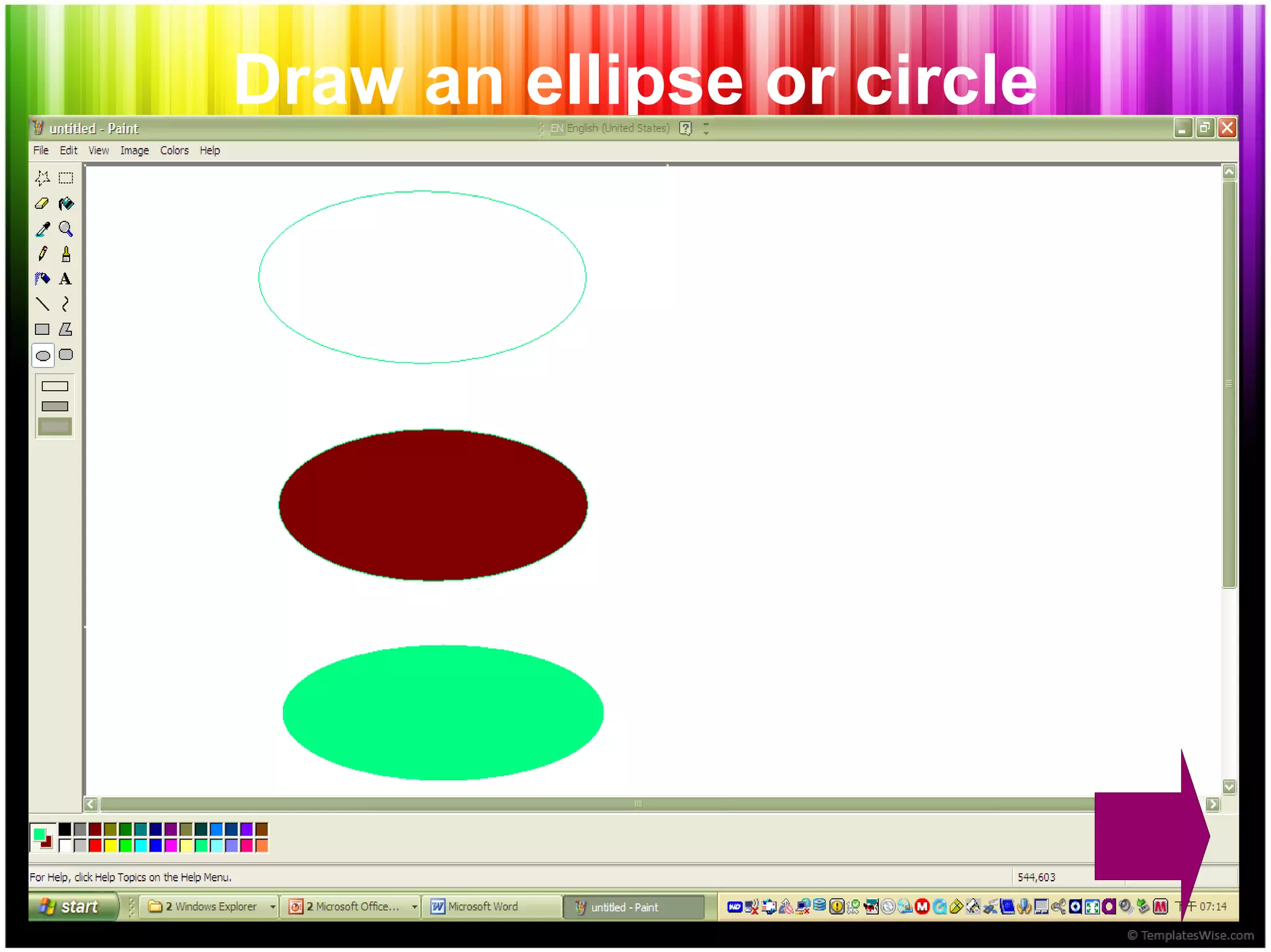 CREATE PICTURES Draw a straight line Draw a curved line Draw an ellipse or circle Draw a rectangle or square Draw a polygon Draw a straight line Draw a freeform line