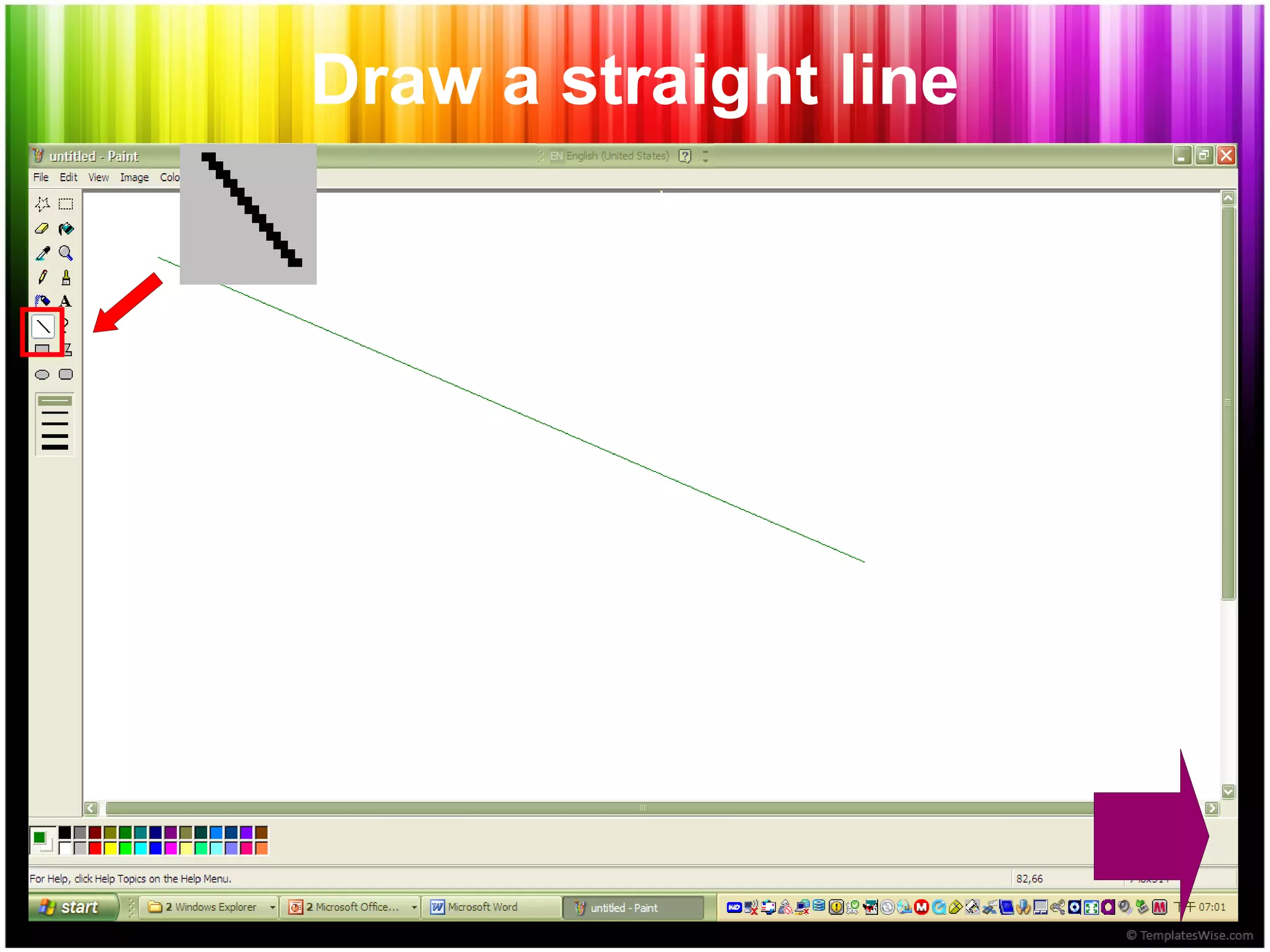 You can also use Paint to work with pictures, such as .jpg, .gif, or .bmp files.