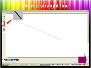 You can also use Paint to work with pictures, such as .jpg, .gif, or .bmp files. 