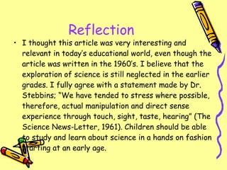 Science & Elementary Education | PPT