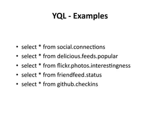 The Yahoo Open Stack