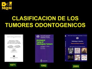 CLASIFICACION DE LOS
TUMORES ODONTOGENICOS




 1971    1992     2005
 