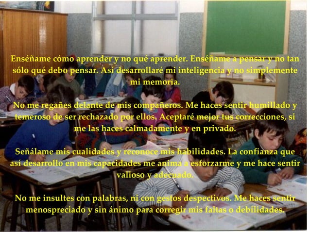 Carta de un alumno a su maestro