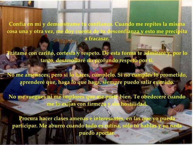 Carta de un alumno a su maestro