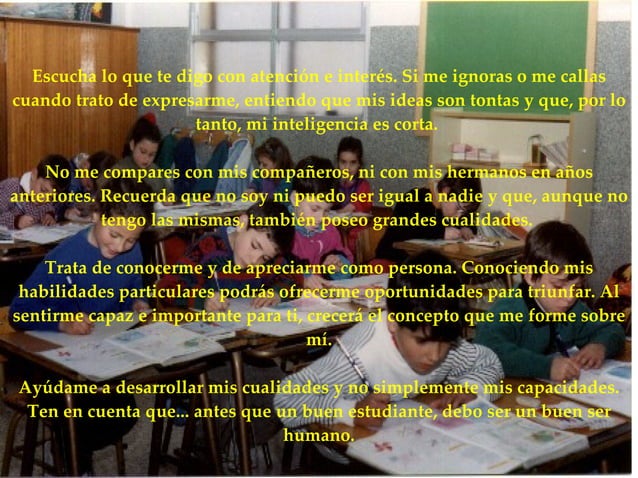 Carta de un alumno a su maestro