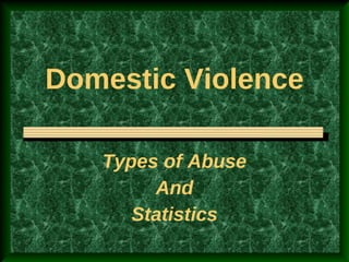 Domestic Violence Types of Abuse And Statistics 