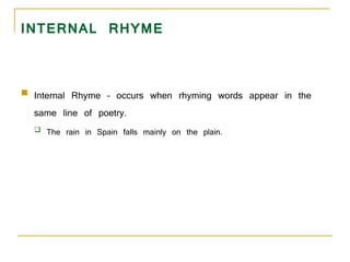 Inner Rhyme Poetry PowerPoint | PPT