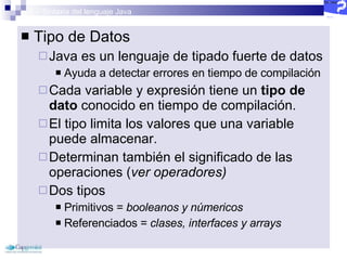 Curso Java Inicial 2 - Introducción y Sintaxis | PPT