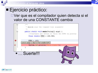 Curso Java Inicial 2 - Introducción y Sintaxis | PPT