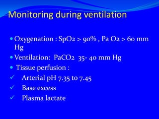 Size of endotracheal  tube 