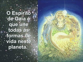 O Espírito de Gaia é que une todas as formas de vida neste planeta.   
