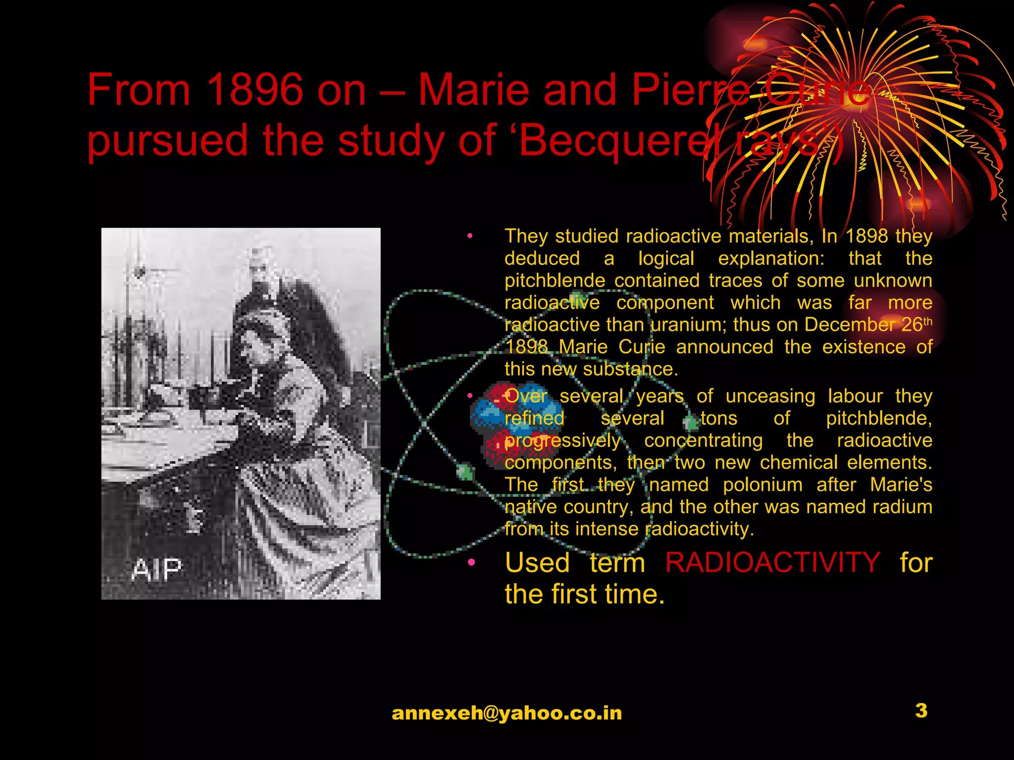 Radioactivité Radium Radioactivity | PPT