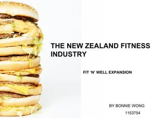THE NEW ZEALAND FITNESS INDUSTRY  FIT ‘N’ WELL EXPANSION BY BONNIE WONG 1153754 