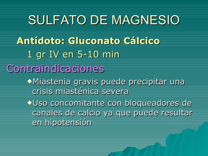 Antidoto De Intoxicacion Por Sulfato De Magnesio es.slideshare.net
