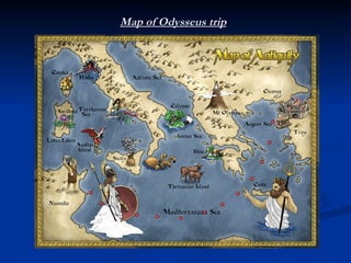 Map of Odysseus trip 