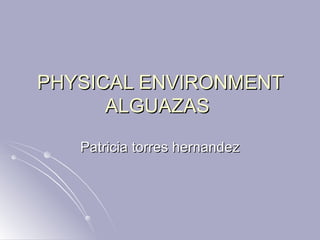 PHYSICAL ENVIRONMENT ALGUAZAS  Patricia torres hernandez 