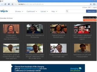 Accessibility and Availability of CIAT Research Results: Progress Update