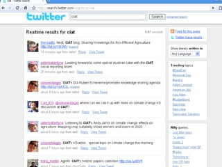 Accessibility and Availability of CIAT Research Results: Progress Update