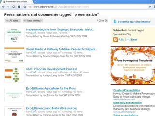 Accessibility and Availability of CIAT Research Results: Progress Update