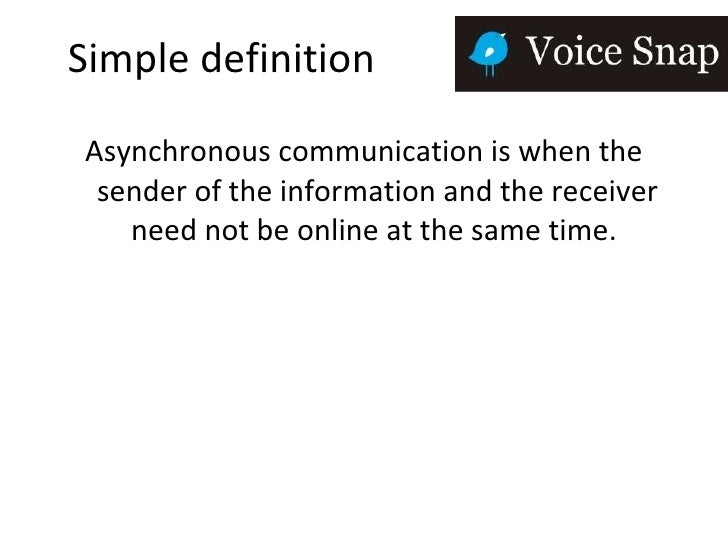 Asynchronous communication