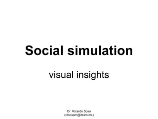 Social simulation visual insights 