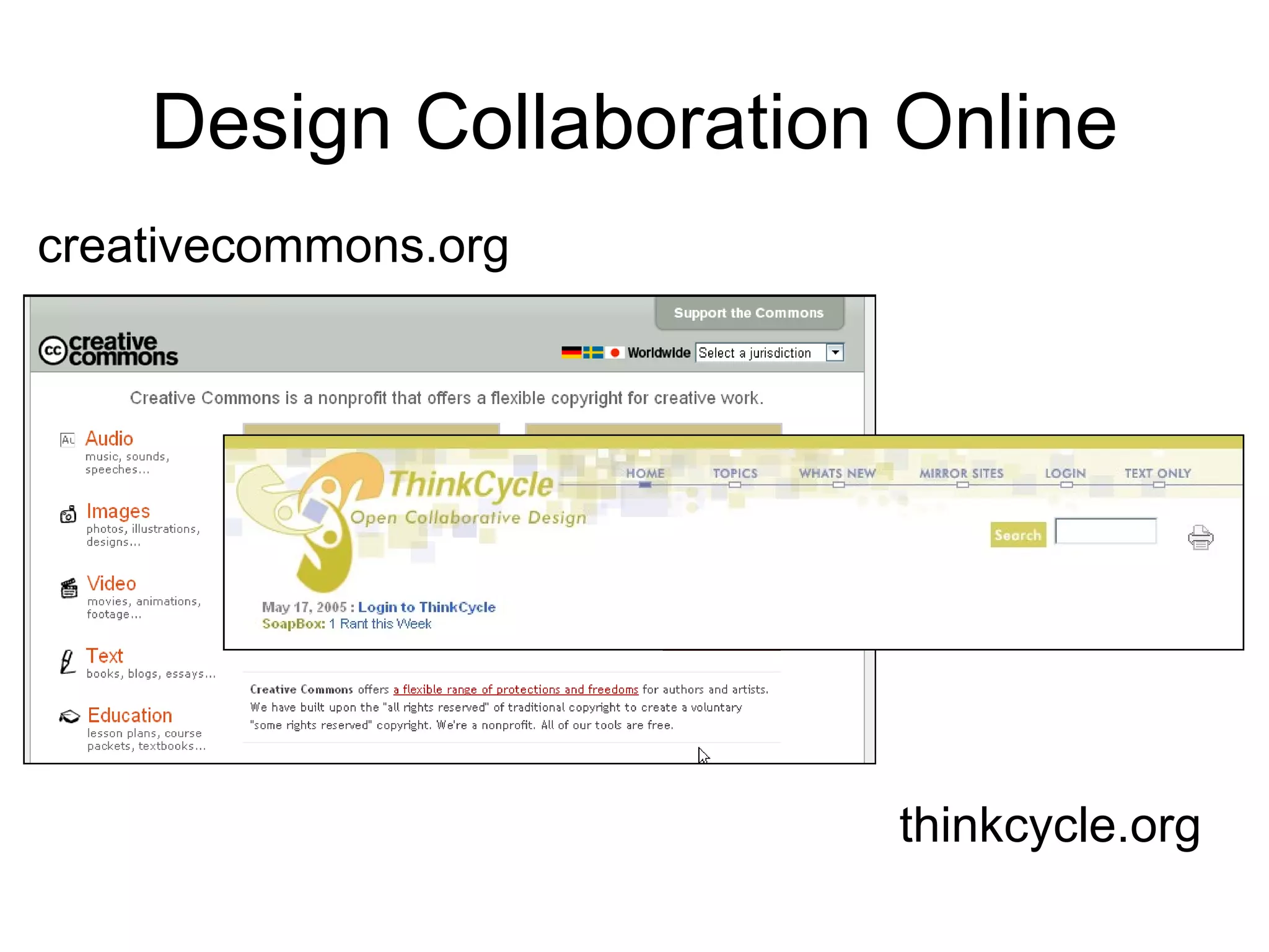 Web 2.0 Online Collaboration examples