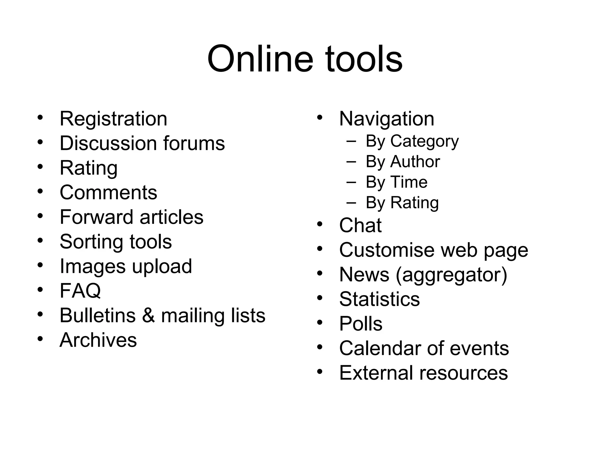 Web 2.0 Online Collaboration examples