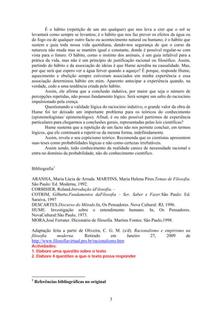 O empirismo e o racionalismo (doc.1)