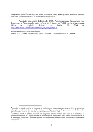 O empirismo e o racionalismo (Doc.2)