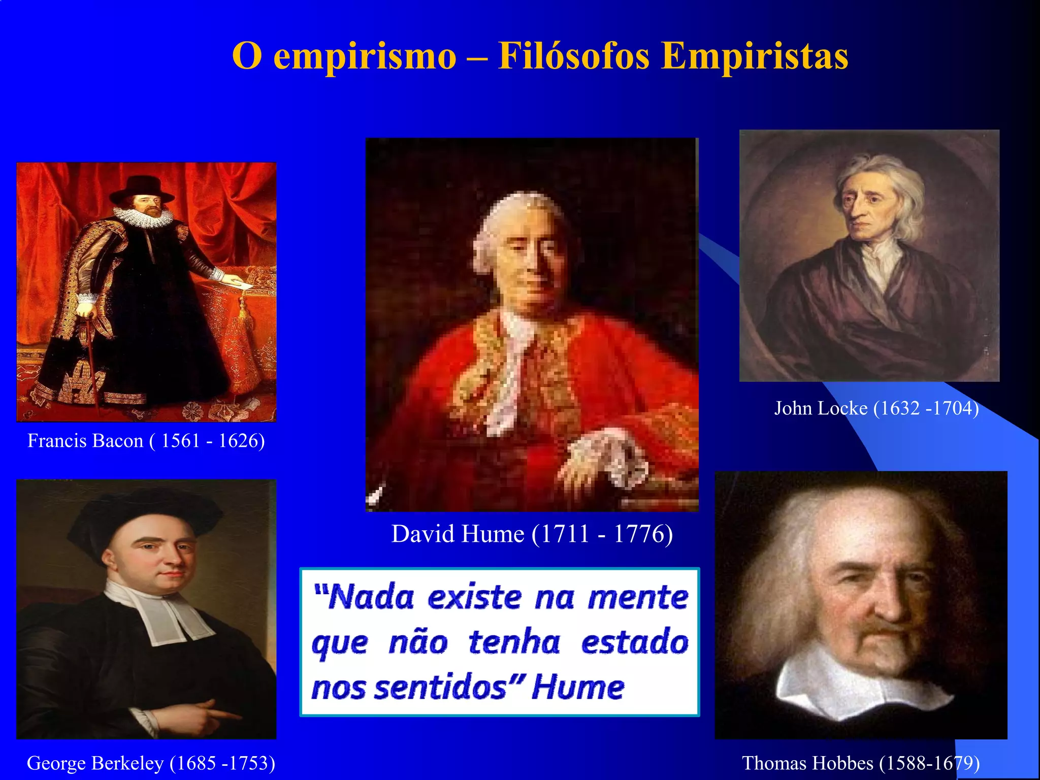 O empirismo e o racionalismo