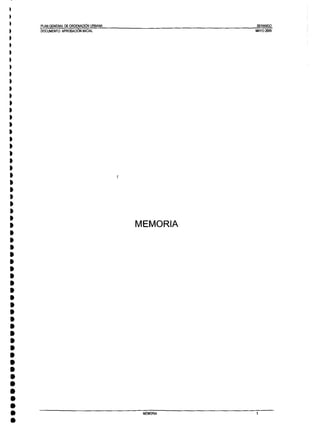 Memoria PGOU 2009