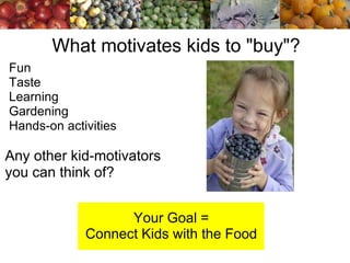 What motivates kids to "buy"? ,[object Object],[object Object],[object Object],[object Object],[object Object],[object Object],[object Object],[object Object]