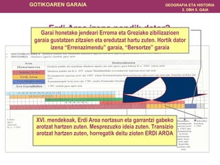 Erdi Aroa izena nondik dator?   XVI. mendekoak, Erdi Aroa  nortasun eta garrantzi gabeko arotzat hartzen zuten. Mesprezuzko ideia zuten. Transizio arotzat hartzen zuten, horregatik  deitu zioten  ERDI AROA Garai honetako jendea ri  Erroma eta Greziako zibilizazioen garaia  gustatzen zitzaien eta  eredutzat hartu zuten . Hortik dator izena “Errenazimendu” garaia, “Bersortze” garaia 