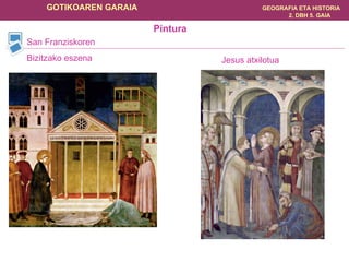 San Franziskoren  Bizitzako eszena Pintura Jesus atxilotua 