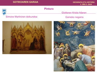 Simone Martiniren deikundea Pintura Giottoren Kristo hilaren  Gaineko negarra 