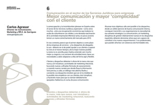 6
                                  Comunicación en el sector de los Servicios Jurídicos para empresas
                   ...