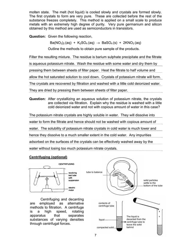 Separation Techniques Revision PDF | PDF | Chemistry | Science