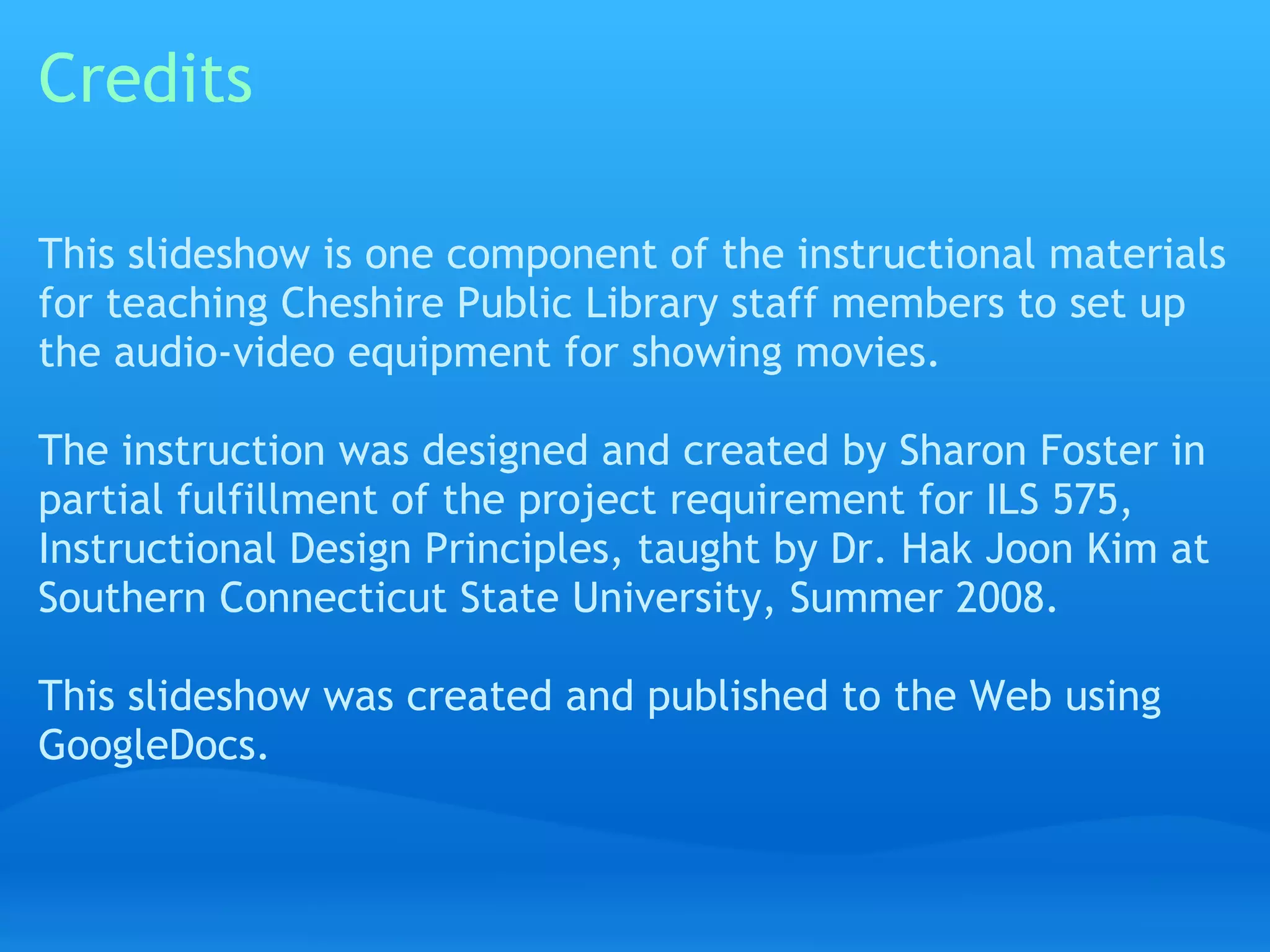 Setting Up A/V Equipment at CPL