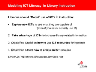 ICT Literacy in Libraries | PPT