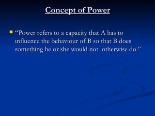 Concept of Power ,[object Object]