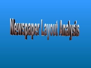 Newspaper Layout Analysis 