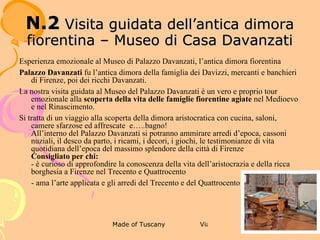 3 BUONGIORNO VENERE!

Visita guidata alla Galleria degli Uffizi
La nostra visita guidata alla Galleria degli Uffizi è un vero e proprio tour emozionale
attraverso lo sviluppo della pittura dal Medioevo alla fine del Rinascimento. Sarai
accompagnato da una guida turistica specializzata nella presentazione delle opere
d’arte della Galleria.
Attraverso un tour dettagliato e coinvolgente, scoprirai i capolavori di maestria di artisti
come Giotto, Masaccio, Piero della Francesca, Filippo Lippi, Botticelli, Michelangelo,
Leonardo, Raffaello, Tiziano
Il cuore si scioglierà e la fantasia si sbriglierà, mentre gli occhi si riempiranno di pura
bellezza!
Dopo la visita guidata nelle stanze della Galleria degli Uffizi  con la nostra guida, si
consiglia di fermarsi almeno altri trenta minuti nel museo per tornare nelle sale già
visitate oppure addentrarsi nelle sale non comprese nel tour guidato.
Consigliato per chi:
-si trova a Firenze per la prima volta
      - ama la pittura sacra e delle corti del Rinascimento
 