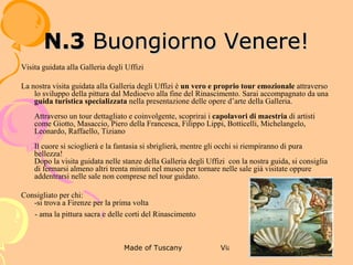 4 BUONASERA DAVID!


Visita guidata alla Galleria dell’Accademia Firenze
La nostra guida turistica ti poterà alla scoperta dei capolavori e dei segreti
dell’Accademia e soprattutto ti accompagnerà all’interno del mondo di Michelangelo e
della sua visione dell’arte.
La Galleria dell’Accademia ospita il grandioso David,  il simbolo indiscusso della scultura
di ogni tempo e latitudine!
Dopo aver reso omaggio a David, la visita proseguirà comodamente sulle panchine della
Galleria dei Prigioni per ammirare i quattro Prigioni del Maestro, il suo  San Matteo e la
sua Pietà.
La visita continuerà ammirando altri capolavori come la Gipsoteca Bartolini, il Ratto delle
Sabine del Giambologna, il Cassone Adimari ed il  Museo degli Strumenti Musicali dei
Medici e dei Lorena
Consigliato per chi:
 - si trova Firenze per la prima volta
 - ama la scultura di Michelangelo e la scultura neoclassica
 