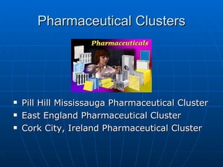 Pharmaceutical Clusters ,[object Object],[object Object],[object Object]
